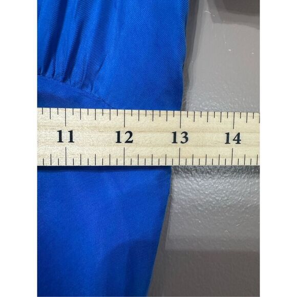 NWOT Dissh Campbell Cobalt Blue High Neck Waist Pleated Maxi Dress Women's 4US - Picture 8 of 12